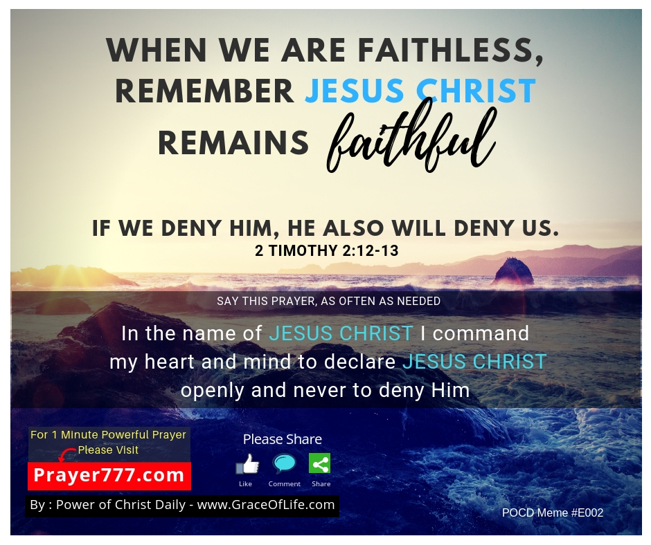 When we are faithless