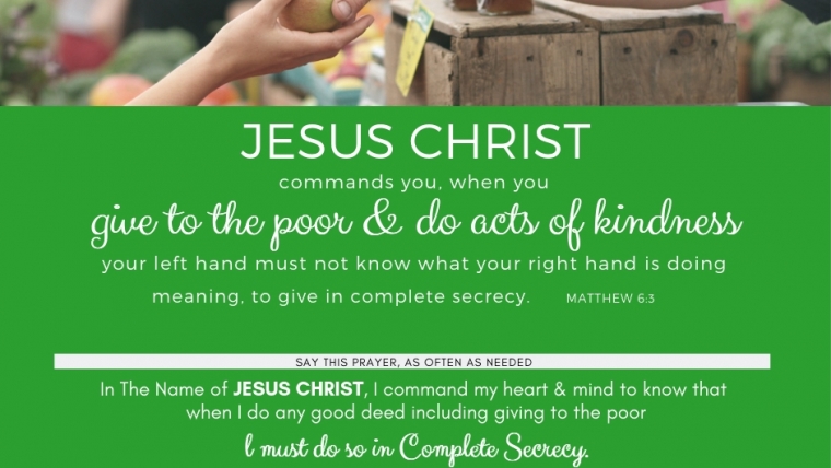 Give To The Poor & Do Acts Of Kindness