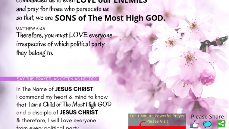 JESUS CHRIST Commanded Us To Even LOVE Our Enemies