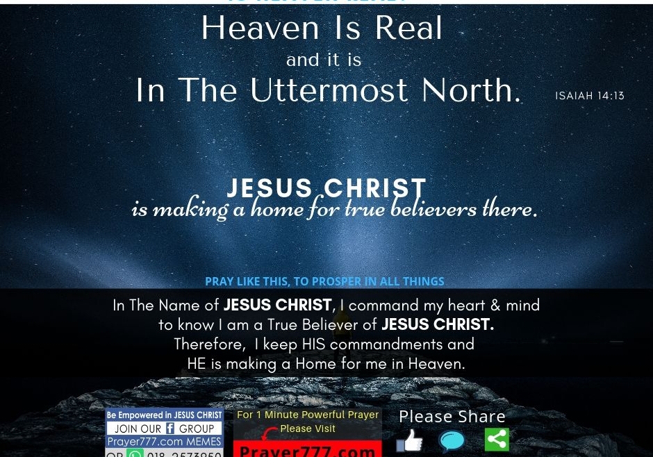 Heaven Is Real And It Is In The Uttermost North