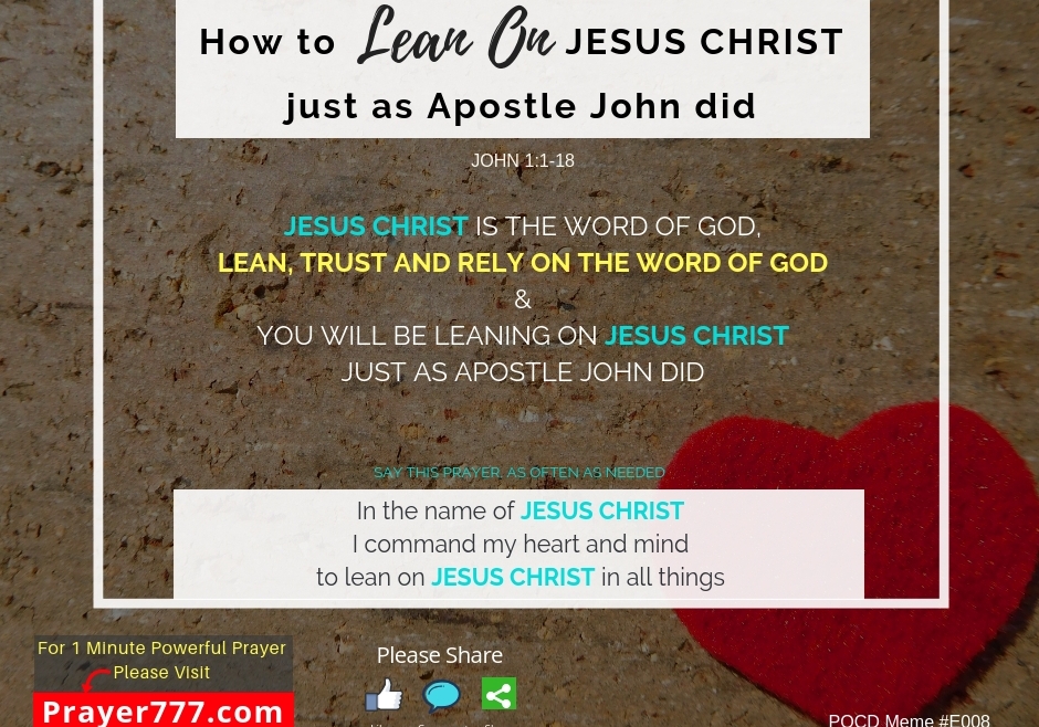 How To Lean On JESUS CHRIST?
