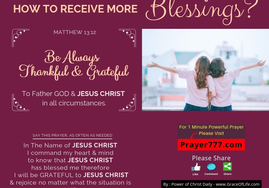 How To Receive More Blessings?