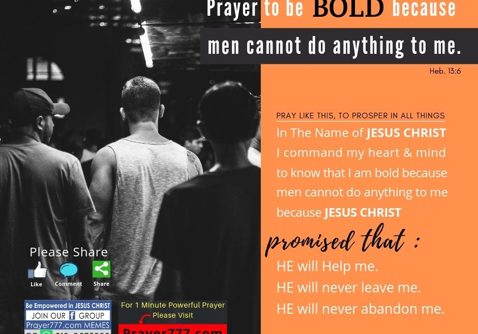 Prayer To Be Bold
